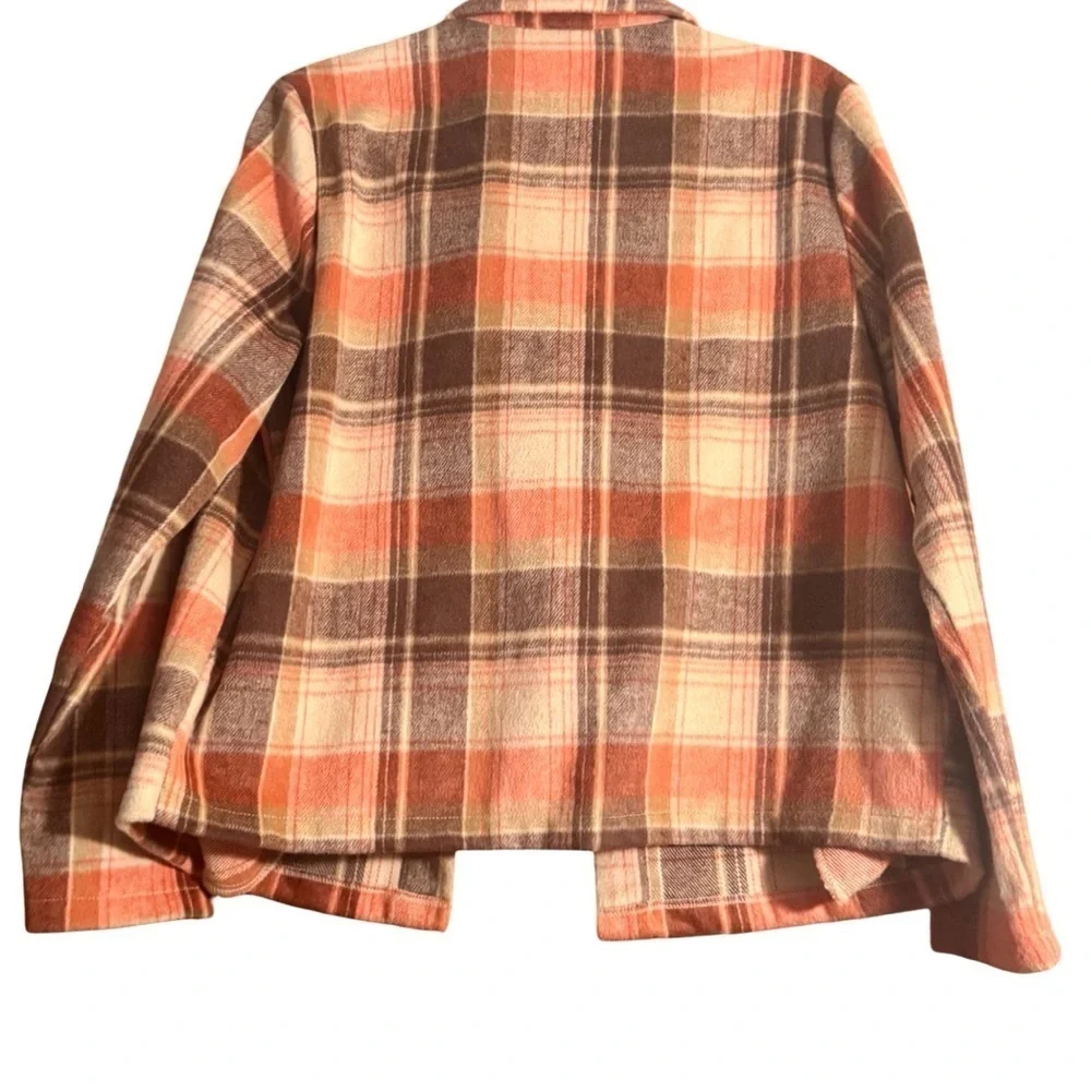 MELLODAY Orange and Brown Utility Jacket with Notched Lapel - Picture 3 of 3